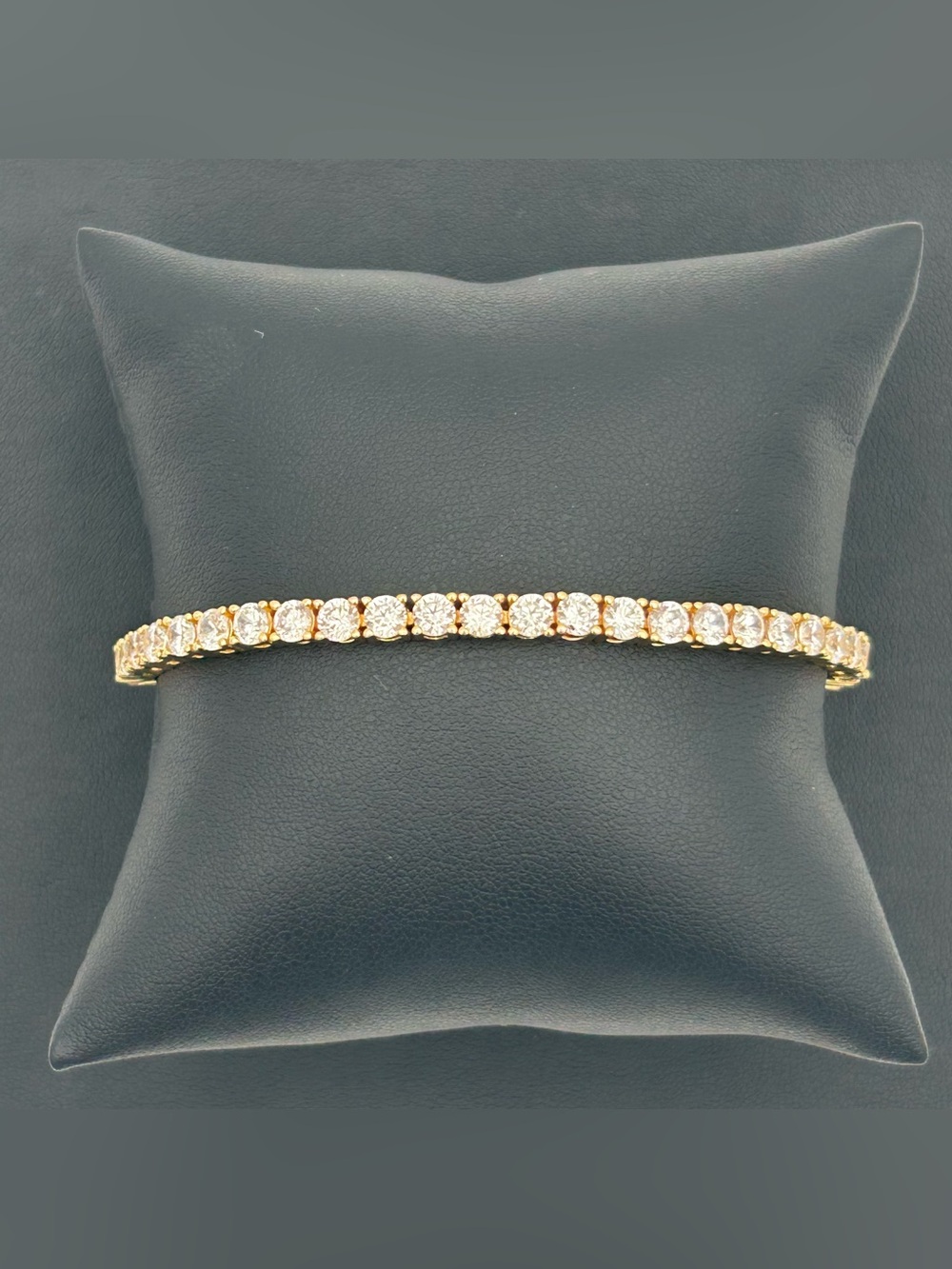 Anna Zuckerman Sterling Silver Gold-Tone Tennis Bracelet